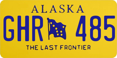 AK license plate GHR485