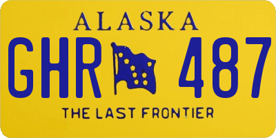 AK license plate GHR487