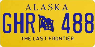 AK license plate GHR488