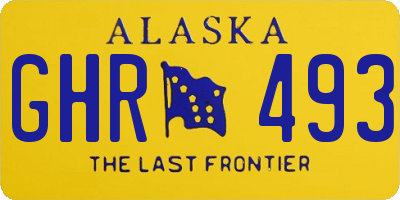 AK license plate GHR493