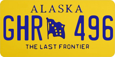 AK license plate GHR496