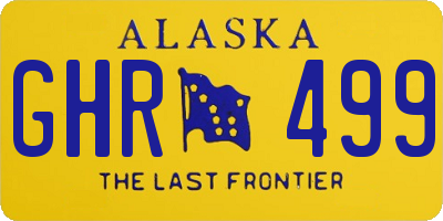 AK license plate GHR499