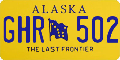 AK license plate GHR502