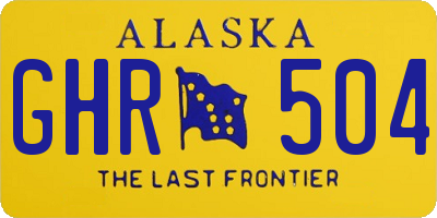 AK license plate GHR504