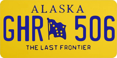 AK license plate GHR506