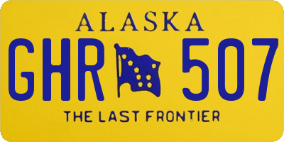 AK license plate GHR507