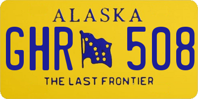 AK license plate GHR508