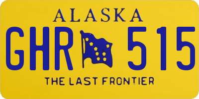 AK license plate GHR515
