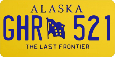 AK license plate GHR521