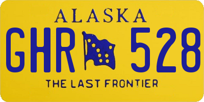 AK license plate GHR528