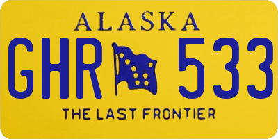 AK license plate GHR533