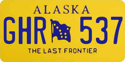AK license plate GHR537