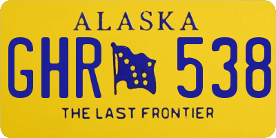 AK license plate GHR538