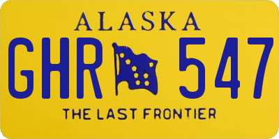 AK license plate GHR547