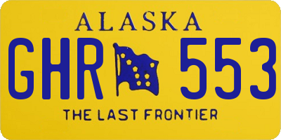 AK license plate GHR553