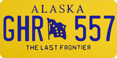 AK license plate GHR557