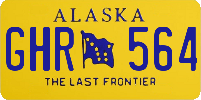 AK license plate GHR564