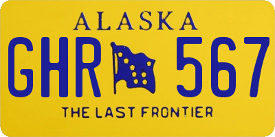 AK license plate GHR567