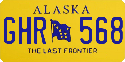 AK license plate GHR568