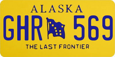AK license plate GHR569