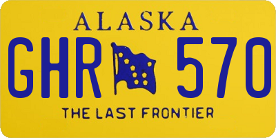 AK license plate GHR570
