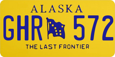 AK license plate GHR572
