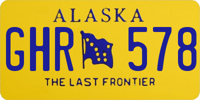 AK license plate GHR578