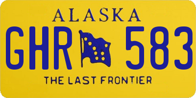 AK license plate GHR583