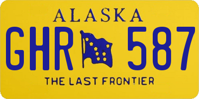 AK license plate GHR587