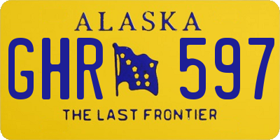 AK license plate GHR597