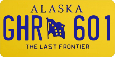 AK license plate GHR601