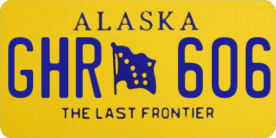 AK license plate GHR606