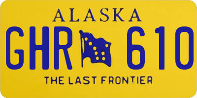 AK license plate GHR610