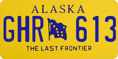 AK license plate GHR613