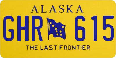 AK license plate GHR615