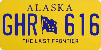 AK license plate GHR616