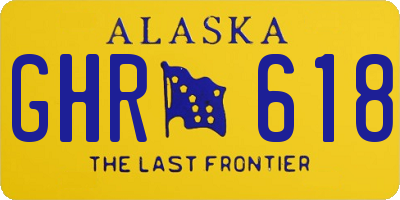 AK license plate GHR618