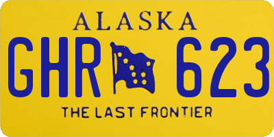 AK license plate GHR623