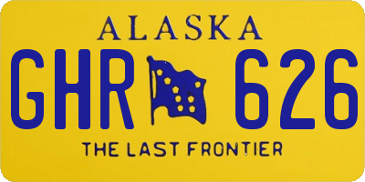 AK license plate GHR626
