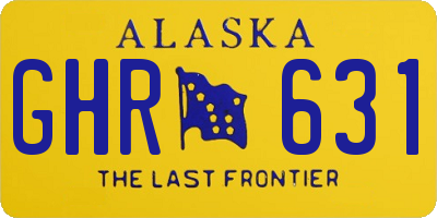 AK license plate GHR631