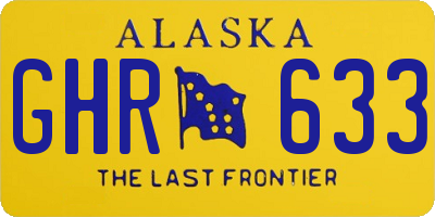 AK license plate GHR633
