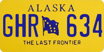 AK license plate GHR634