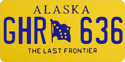 AK license plate GHR636