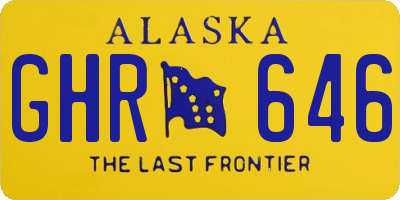 AK license plate GHR646