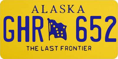 AK license plate GHR652