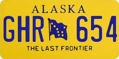 AK license plate GHR654