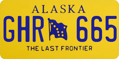 AK license plate GHR665