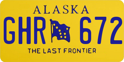 AK license plate GHR672