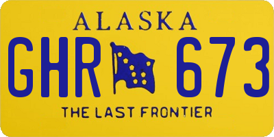 AK license plate GHR673