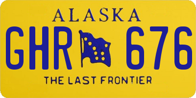 AK license plate GHR676